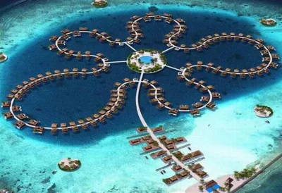 Mesk - Na Malediwach ukończono budowę 185 willi usytuowanych bezpośrednio nad wodą, k...