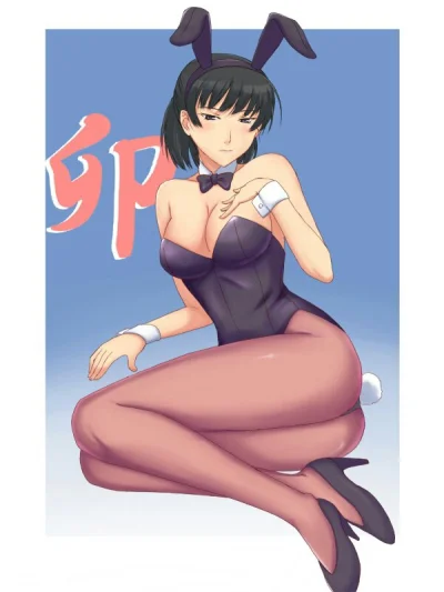 Czokolad - #randomanimeshit #amagami #hibikitsukahara #bunnysuit #rajstopyanime