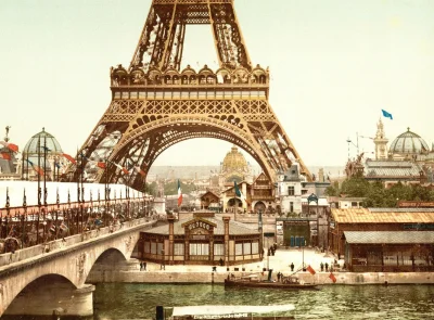 st_fot - Paryż, wieża Eiffla na fotografii z 1900 roku.

#paryz #earthporn #histori...