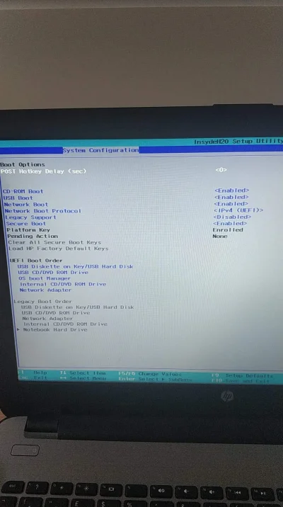 bytigeh - #komputery #pomockomputerowa #bios #windows 

Siema mirki, mam laptopa hp h...