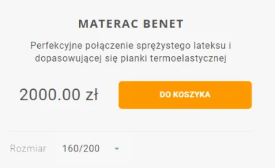 krzyhhh - @Wirtuoz: Benet z Wrocławia ~1600pln, sam użytkuję 200x140 i polecam
 woła...