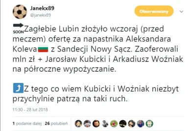 kierunkowskaz - #zaglebielubin #sandecja #ekstraklasa
Najdziwniejsza (najgłupsza?) o...