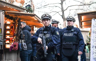 multikonto96 - @multikonto96: Niemcy:
Policemen patrol over a Christmas market in Du...