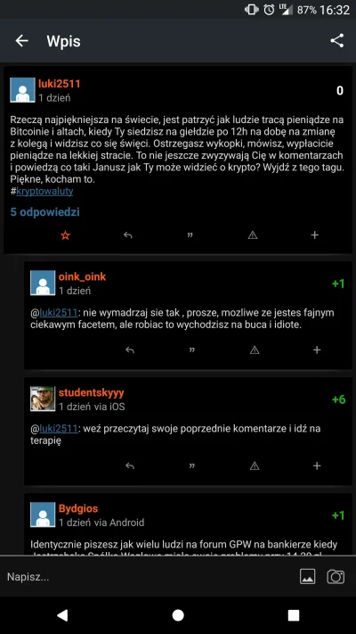 Luszian - @luki2511 Jak tam Twoje rozchwianie emocjonalne? No chyba, że to ten drugi ...