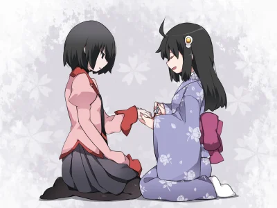 l.....f - #randomanimeshit #monogatari #tsukihiararagi #ougioshino #kimono #rajstopya...