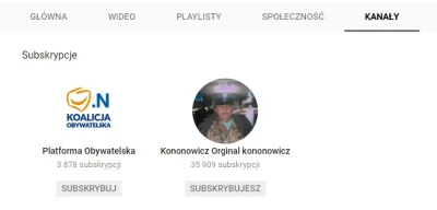 Pizdzioszki_Boze - Co ten Jajor subskrybuje? Tydzień temu mówił że głosuje na pis. Gd...