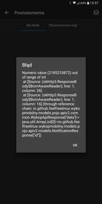 Czlowiekoniewyspanej_twarzy - #owmbugi taki błąd, gdy chcę odczytać powiadomienie (po...