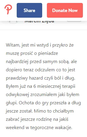 36873 - Przegrałem pieniądze na bukmacherce, wziąłem kredyt, ale matka nic nie wie, p...