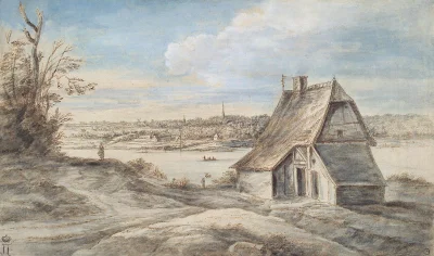 myrmekochoria - Lucas van Uden - Chata nad rzeką, 1640. Przypomina trochę ten rysunek...