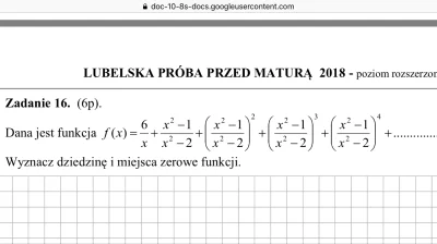 Pawlis - Jaki jest w tym zadaniu iloraz szeregu? Nie wiem co z tym 6/x zrobić. 
#mat...