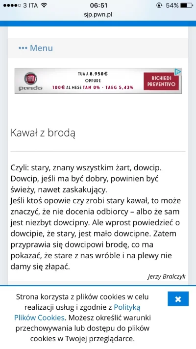 Swiatek7 - Nie znałem wyrażenia kawał z brodą, sprawdziłem i opis Profesora Bralczyka...