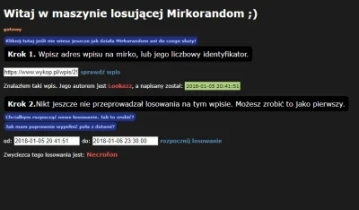 Lookazz - Pora na wyniki rozdajo
Za pomocą mirkorandom wylosowałem @Necrofon. Odezwi...