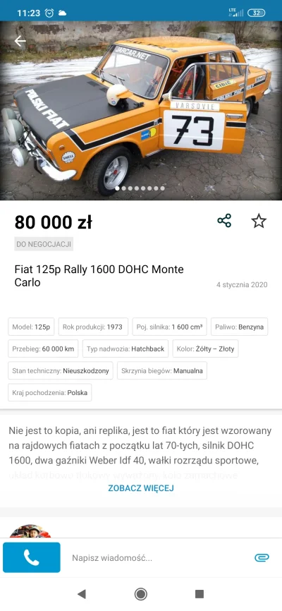 P.....0 - @SebaD86: podobnego fiata z okładki akurat dziś na olx wyczailem ;)