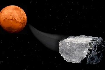 d.....4 - (ang)Na znalezionych na Ziemi meteorytach marsjańskiego pochodzenia znalezi...