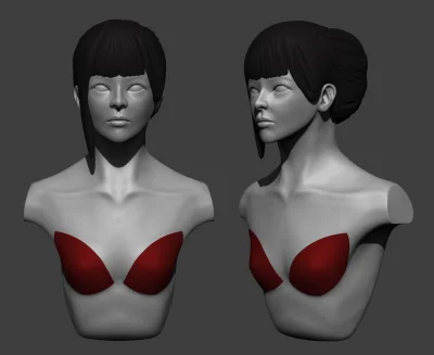 F.....i - Taką Chinkę rzeźbię. Poprzedni etap można zobaczyć tutaj
#zbrush #tworczos...