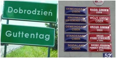 alberto81 - Na Opolszczyźnie jest dużo tablic z nazwami wiosek po polsku i niemiecku,...