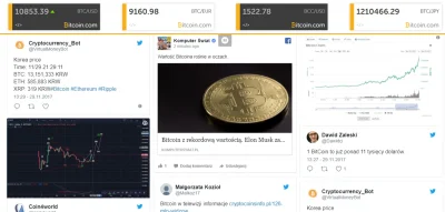 myspin - Może komuś się przyda. Monitoring Social Media z keywordsem 'bitcoin'.
LINK...