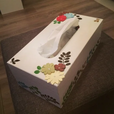 kicioch - Zrobiłam sobie pudełko na chusteczki (｡◕‿‿◕｡) #chwalesie #rekodzielo #decup...