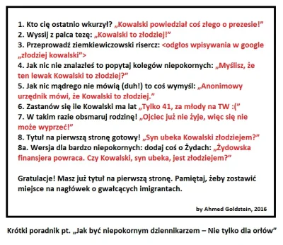 G.....M - Wyciekła ściąga z dziennikarstwa niepokornego. #lewackihumor 

#neuropa #be...