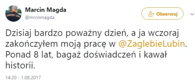 LeBron_ - Wieloletni spiker na meczach #zaglebielubin, Marcin Magda, zakończył współp...