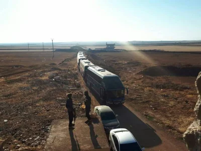 60groszyzawpis - Ruszyła ewakujacja pro-rządowych wiosek Fuah i Kefraya w Idlib

#s...