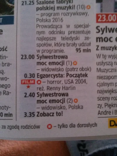 yourgrandma - TV Puls postanowił sylwestrową zabawę przeciąć "Egzorcystą" ( ͡° ͜ʖ ͡°)...