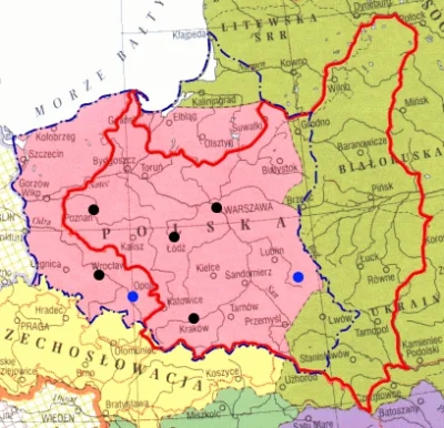 grafikulus - Porównanie terytorium Polski przed #iiwojnaswiatowa oraz po jej zakończe...