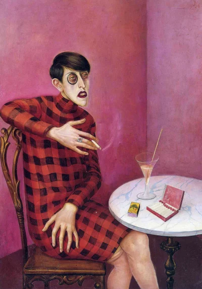 C.....l - #sztukanadzis 

Otto Dix, Portret dziennikarki Sylvii von Harden, 1926, ole...