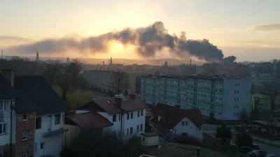 Pachlak - Odnośnie tego pożaru taki widok dzisiaj miałem z rana...