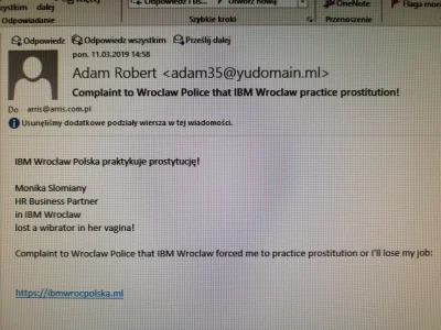 Grednow - Takiego maila dostałem dzisjaj w pracy xD

#rumun #ibm #dildoibm