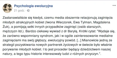 bioslawek - Psychologia ewolucyjna a częstotliwość informowania w mediach o zaginięci...