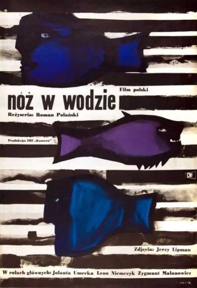 jadi - #plakat do filmu 'Nóż w wodzie'. Autor: Jan Lenica, 1962r.

#polskaszkolapla...