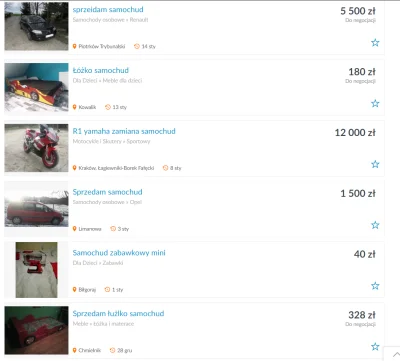 t.....i - Jejku wpisałem samochud na olx i mnie to śmieszy bardzo bo mam 12 lat.