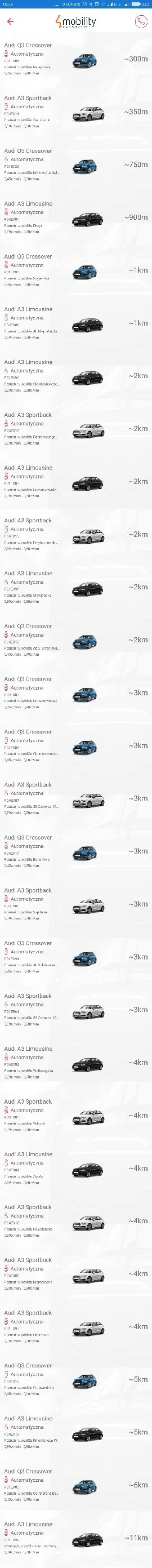 kendi - W Poznaniu pojawił się nowy operator aut #carsharing
 Stoją same #audi A3 w d...