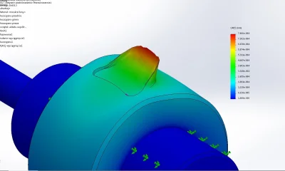 Schabowy565 - Mam mały problem w Solidworks Simulation. Przyłożona siła (10N) na ścia...