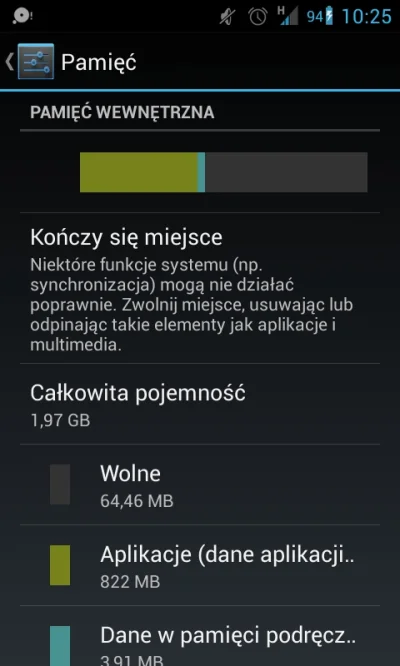 RaV84M - Jak znaleźć co mi tak zżarło pamięć wewnętrzną (jakiś cache?) Odinstalowałem...