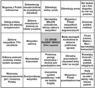 KrupnikPL - #bingo #mirkogra #razem #partiarazem
Nowa edycja Bingo, tym razem skreśl...