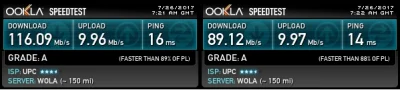 s.....e - @kisiel119: speedtest specjalnie dla Ciebie. 
po lewej 5GHz, po prawej 2,4...