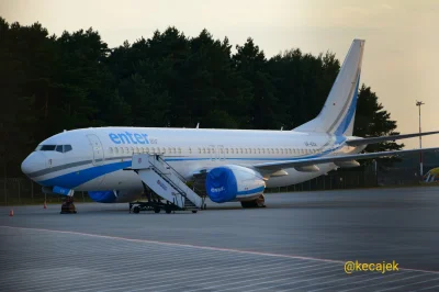 kecajek - W Katowicach Pyrzowicach też stoi uziemiony Boeing 737 MAX linii Enter Air ...