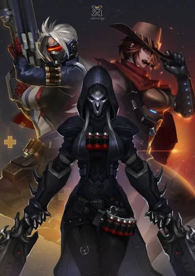 BlackReven - #randomanimeshit #xiaoguimist #overwatch #mccree #reaper #soldier76
#ge...