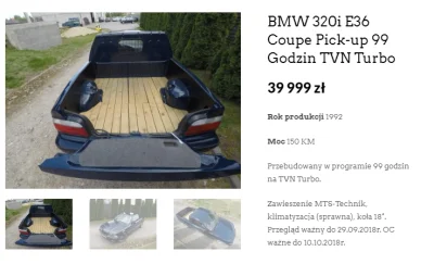 PozorVlak - #e36 gruz w wersji pick up za 40k :D
PANIE ON BYŁ W TEFAŁENIE!
#gieldak...