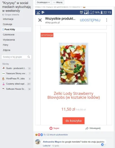 ecco - Dzięki @erbeka dowiedziałem się, że mamy #gusto kryzys w social media (⌐ ͡■ ͜ʖ...