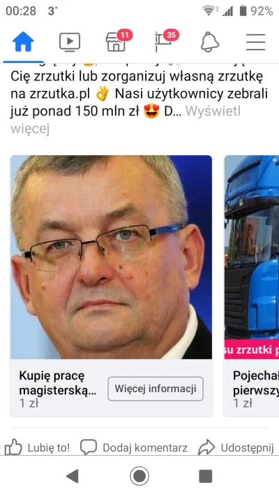 Dominik-95 - Przeglądam sobie fb, widzę reklamę zrzutka.pl, a tu sam minister Adamczy...
