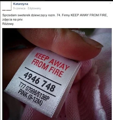 Mawak - Co sądzicie o firmie "KEEP AWAY FROM FIRE?"
#facebookcontent #bekazpodludzi ...