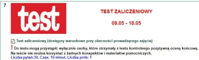 Dzonzi - @Zoxico: my mieliśmy 30 pytań wielokrotnego wyboru w 10 min i #!$%@?łem na 2...