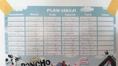 13czarnychkotow - Mój plan lekcji na następny semestr. Nie wiem jak Wy, ale ja zawsze...