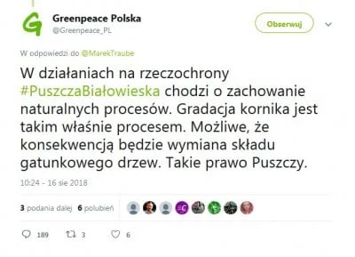 djtartini1 - Polski Greenpeace przyznał na swoim TT, że kornik niszczy Puszczę Białow...