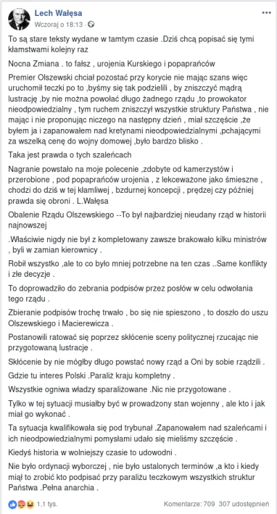 orle - Wpis na FB w dniu pogrzebu:

https://www.facebook.com/lechwalesa/posts/21496...