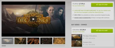 kurp - Wyręczę kolegę @Bethesda_sucks: na #gog dostaniecie Age of Decadence 16,99 a D...