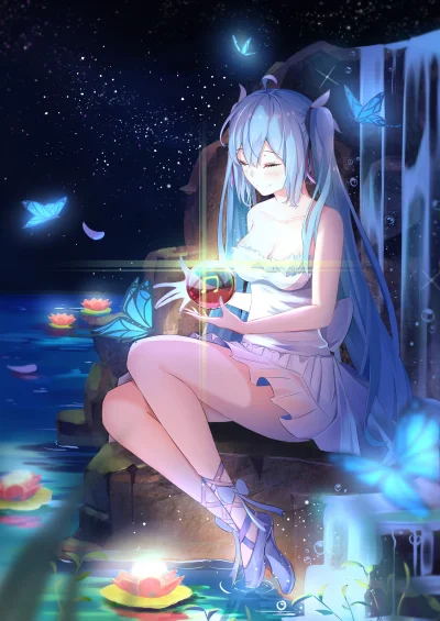 FuzzyWuzzy_ - #randomanimeshit #vocaloid #hatsunemiku #naturanime #scenery #bluehair ...